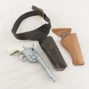 Vintage Mattel Fanner 50 Cap Gun & 2 Holsters