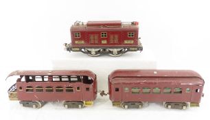 Vintage Lionel standard gauge No. 8 engine & cars