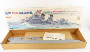 Vintage Lindberg Blue Devil Destroyer Model Kit