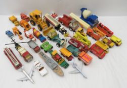 38 Diecast Vehicles, Planes, Construction, Fire