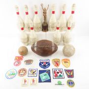Vintage Bowling Pins, Football, Trophy & More
