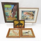 6 Framed Artwork, End of the Trail & More