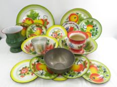 Vintage Enamelware Plates, Bowls & More