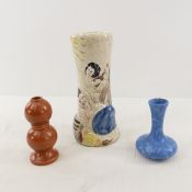 Red Wing Trader Vic's Tiki Cup, and 2 Vases
