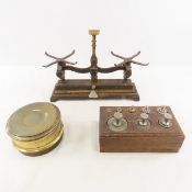 Antique Henry Troemner Scale, Weights & Sifter