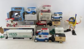 Diecast Car Coin Banks & M&M Radio
