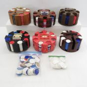 6 Poker Chip Carousels & Playing Cards