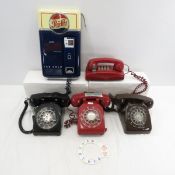 5 Vintage Rotary & Push Button Phones