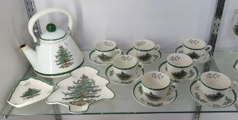 7 Spode Christmas Tree Cups & Saucers and more