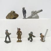1918 Tank Bank and Military Figures