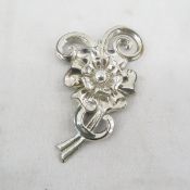 Silverman Bros Sterling Floral Brooch