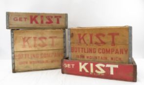 4 Kist Bottling Company Wood Crates