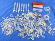 Antique Glass Chandelier Prism's and parts