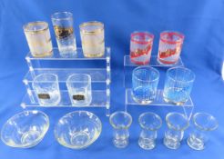 Vintage Souvenir Glasses & Other Glassware