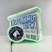 Rolling Rock Extra Pale Premium Beer Light Up Neon