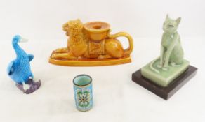 Paul Lindau Lion Candleholder & Other Ceramics