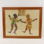 1920s Black Americana Paper Dancers, Framed