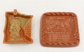 Red Wing MN Twins & Mt. Rushmore, SD Ashtrays