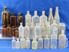 Small Clear & Amber Digger Bottles