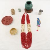 Cinnabar Plate, Nichibei Pottery & Collectibles