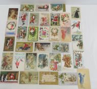 Antique Santa & Stork Postcards