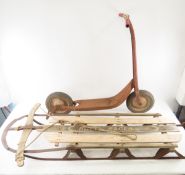 Antique Runner Sled & Scooter