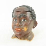 Black Americana Gent With Pipe Humidor
