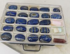 22 Lapis Palmstones & 3 Crystals, Approx 8 Pounds