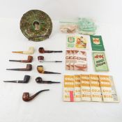 Pipes, Cigar labels, Ashtray, Savings Stamps