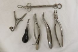 1800's Tonsil Guillotine & Other Medical Tools