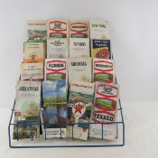 Metal Rack with Vintage Road Maps