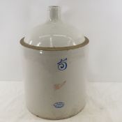 5 Gallon Red Wing Small Wing Union Stoneware Jug