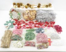 Collection Of Christmas Garland Some Glass Beads