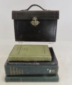 Antique Doctors Apothecary Vial Bag & Books