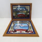 2 Molson Beer Canada Geese Mirrors