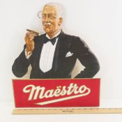 Vintage Maestro Cigar Cutout In Store Promo Sign