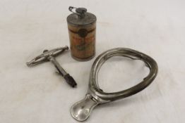 1800's Anesthesia Mask Holder, Can & Trephine