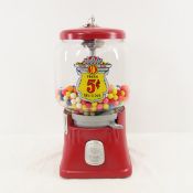 1940s Silver King Gumball Machine With Key, Works