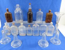 Antique Wine & Liquor Bottles & Glass Supports
