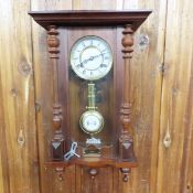 1980's Key wind wall clock, works, with key