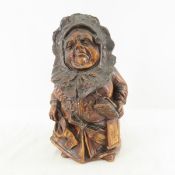 1800s Austrian Cleaning Woman Tobacco/Cookie Jar