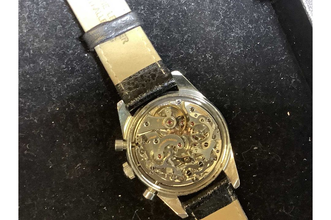 HEUER; a rare vintage gentleman's stainless steel Carrera chronograph wristwatch, the black dial set - Image 7 of 12