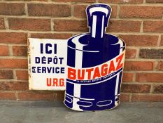 Butagaz Enamel French Flange Sign