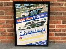 Original Silverstone Framed Race Poster