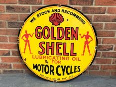 Golden Shell For Motorcycles &nbsp;Circular Enamel Sign