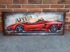 Modern Metal Sport Car Wall Art