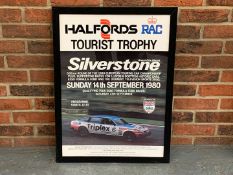 Original Halfords RAC Silverstone 1980 Framed Race Poster
