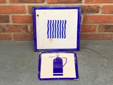 Two Enamel Warning Sign