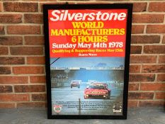 Original Silverstone 1978 Framed Race Poster