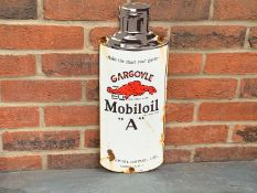 Mobiloil Gargoyle Canister Enamel Sign